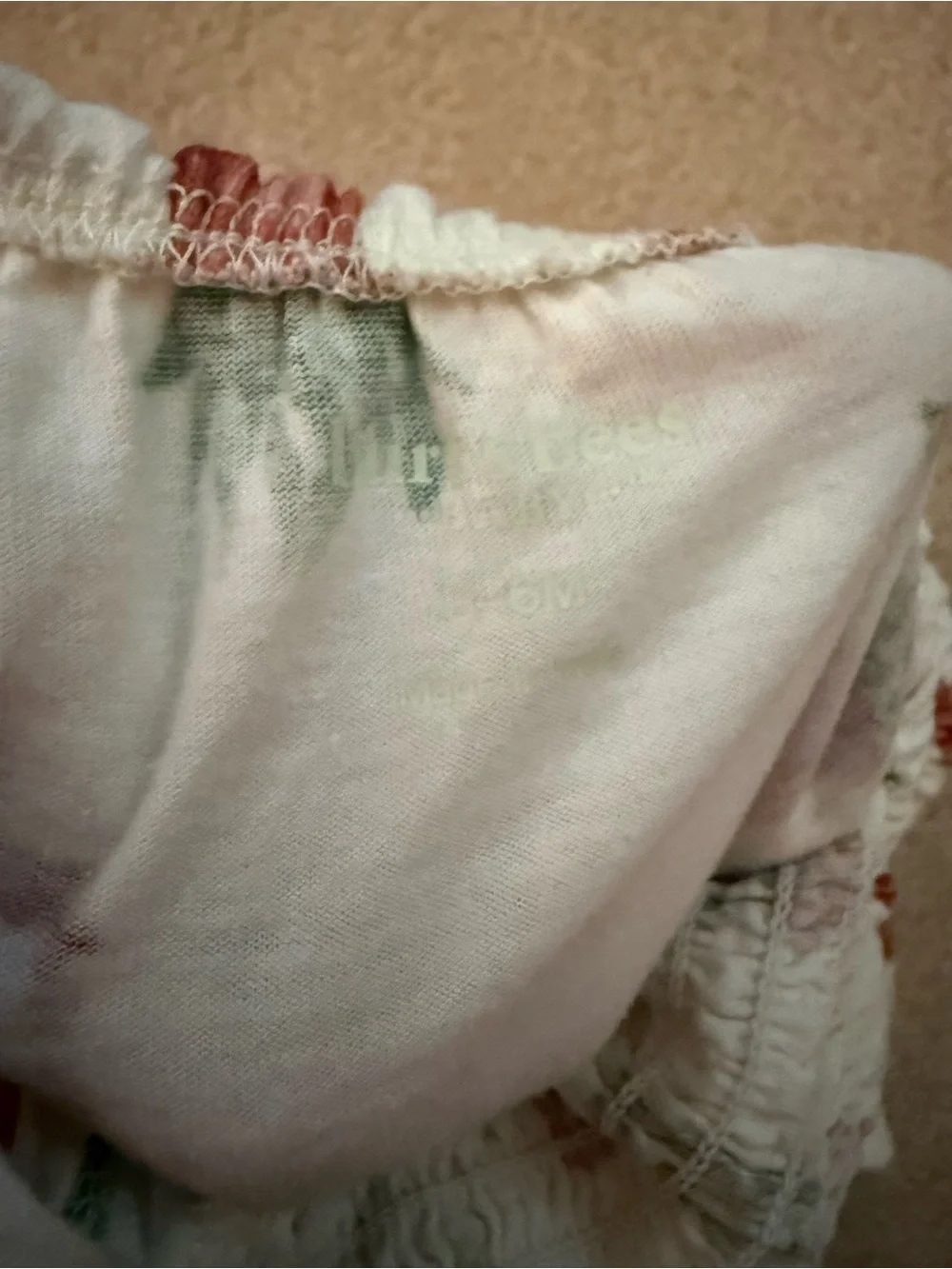 Burt’s Bee Baby White Baby Romper with Red Terracotta Pot & Green Plant Print